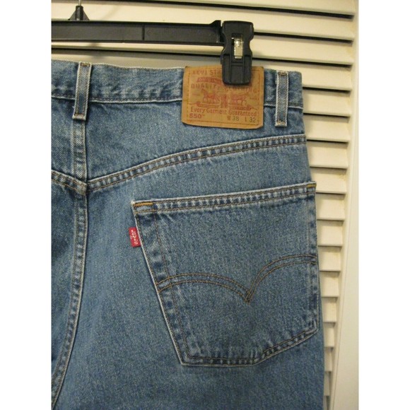 Levi's 550 Relaxed Fit Blue Jeans Size 38X32 Levis Mexico 100% Cotton Vintage - Picture 7 of 10